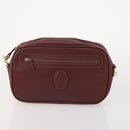 CARTIER Must Line Shoulder Bag Leather Suede 4 Set Bordeaux Auth bs35481-8