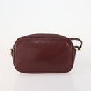 CARTIER Must Line Shoulder Bag Leather Suede 4 Set Bordeaux Auth bs35481-9