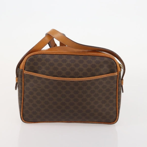 CELINE Macadam Canvas Hand Bag PVC Leather 3 Set Brown Auth bs35482