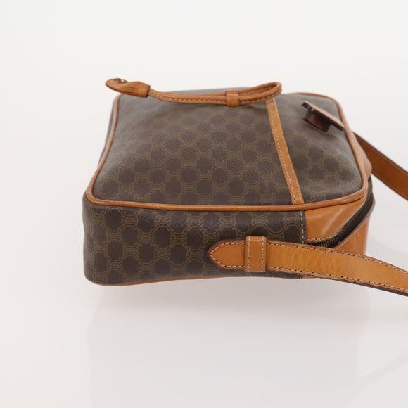 CELINE Macadam Canvas Hand Bag PVC Leather 3 Set Brown Auth bs35482