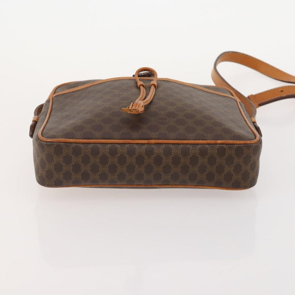 CELINE Macadam Canvas Hand Bag PVC Leather 3 Set Brown Auth bs35482