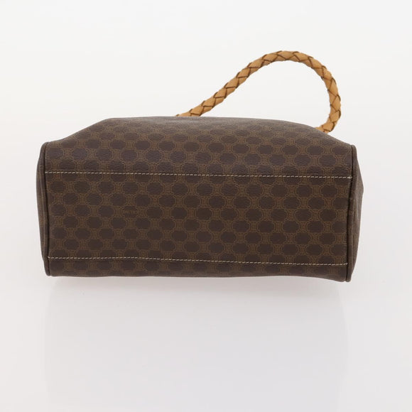 CELINE Macadam Canvas Hand Bag PVC Leather 3 Set Brown Auth bs35482