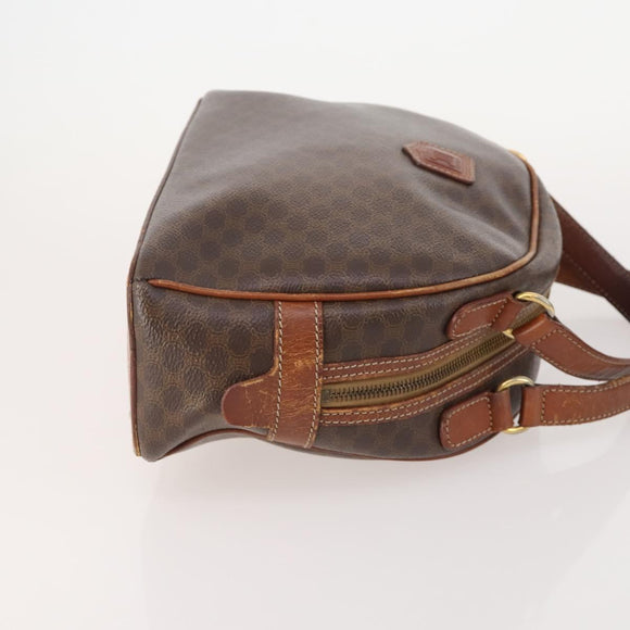 CELINE Macadam Canvas Hand Bag PVC Leather 3 Set Brown Auth bs35482