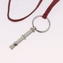 HERMES Whistle Charm metal Silver Auth bs35483-7