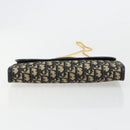 Christian Dior Trotter Canvas Chain Shoulder Bag Navy Gold Auth bs35490-5