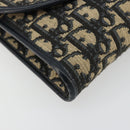 Christian Dior Trotter Canvas Chain Shoulder Bag Navy Gold Auth bs35490-15