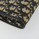 Christian Dior Trotter Canvas Chain Shoulder Bag Navy Gold Auth bs35490-17