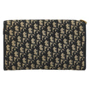 Christian Dior Trotter Canvas Chain Shoulder Bag Navy Gold Auth bs35490-2