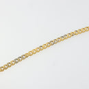 Christian Dior Trotter Canvas Chain Shoulder Bag Navy Gold Auth bs35490-8