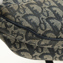 Christian Dior Trotter Canvas Saddle Shoulder Bag Navy Gold Auth bs35491V-17
