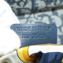 Christian Dior Trotter Canvas Saddle Shoulder Bag Navy Gold Auth bs35491V-12