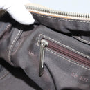 LOEWE Anagram Hand Bag Leather Beige Silver Auth bs35492-21
