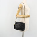 CHANEL Chain Shoulder Bag Lamb Skin Black Gold CC Auth bs35493-23