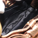 SAINT LAURENT Shoulder Bag Leather Bronze Gold Auth bs35494-11