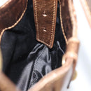 SAINT LAURENT Shoulder Bag Leather Bronze Gold Auth bs35494-21