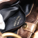 SAINT LAURENT Shoulder Bag Leather Bronze Gold Auth bs35494-12