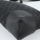 GUCCI GG Canvas Shoulder Bag Black Silver 114273 Auth bs35495-15