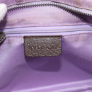 BVLGARI Logo Mania Hand Bag Canvas Beige Silver Auth bs35496-15