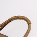 LOEWE Anagram Hand Bag Leather Bronze Gold Auth bs35497-8