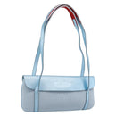 Miu Miu Shoulder Bag Canvas Light Blue Silver Auth bs35499A-1