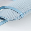 Miu Miu Shoulder Bag Canvas Light Blue Silver Auth bs35499A-13