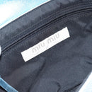 Miu Miu Shoulder Bag Canvas Light Blue Silver Auth bs35499A-15