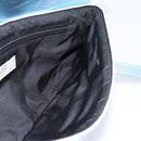 Miu Miu Shoulder Bag Canvas Light Blue Silver Auth bs35499A-17