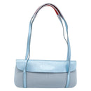 Miu Miu Shoulder Bag Canvas Light Blue Silver Auth bs35499A-2