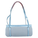 Miu Miu Shoulder Bag Canvas Light Blue Silver Auth bs35499A-3