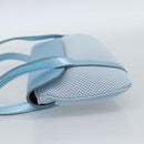 Miu Miu Shoulder Bag Canvas Light Blue Silver Auth bs35499A-4