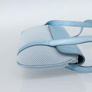 Miu Miu Shoulder Bag Canvas Light Blue Silver Auth bs35499A-5