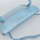 Miu Miu Shoulder Bag Canvas Light Blue Silver Auth bs35499A-6