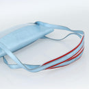 Miu Miu Shoulder Bag Canvas Light Blue Silver Auth bs35499A-7