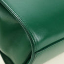 BOTTEGA VENETA Shoulder Bag Leather Green Silver Auth bs35500V-12