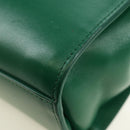 BOTTEGA VENETA Shoulder Bag Leather Green Silver Auth bs35500V-15