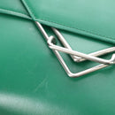 BOTTEGA VENETA Shoulder Bag Leather Green Silver Auth bs35500V-16