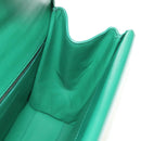BOTTEGA VENETA Shoulder Bag Leather Green Silver Auth bs35500V-21
