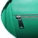 BOTTEGA VENETA Shoulder Bag Leather Green Silver Auth bs35500V-23