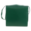 BOTTEGA VENETA Shoulder Bag Leather Green Silver Auth bs35500V-3