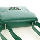 BOTTEGA VENETA Shoulder Bag Leather Green Silver Auth bs35500V-6
