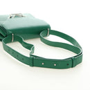 BOTTEGA VENETA Shoulder Bag Leather Green Silver Auth bs35500V-7