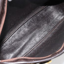 Christian Dior Trotter Canvas Shoulder Bag Brown Gold Auth bs35501-17