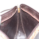 Christian Dior Trotter Canvas Shoulder Bag Brown Gold Auth bs35501-19