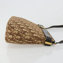 Christian Dior Trotter Canvas Shoulder Bag Brown Gold Auth bs35501-4