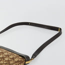 Christian Dior Trotter Canvas Shoulder Bag Brown Gold Auth bs35501-8