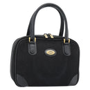GUCCI Hand Bag Suede Black Gold 000 39 0030 Auth bs35502-1