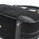 GUCCI Hand Bag Suede Black Gold 000 39 0030 Auth bs35502-9