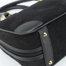 GUCCI Hand Bag Suede Black Gold 000 39 0030 Auth bs35502-14