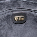 GUCCI Hand Bag Suede Black Gold 000 39 0030 Auth bs35502-18