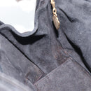 GUCCI Hand Bag Suede Black Gold 000 39 0030 Auth bs35502-20